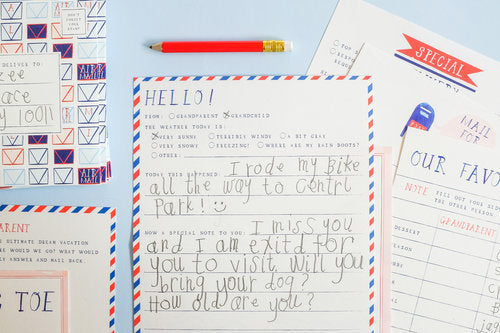 Grandparent + Grandchild Pen Pal Kit - Correspondence Box | Children Stationery