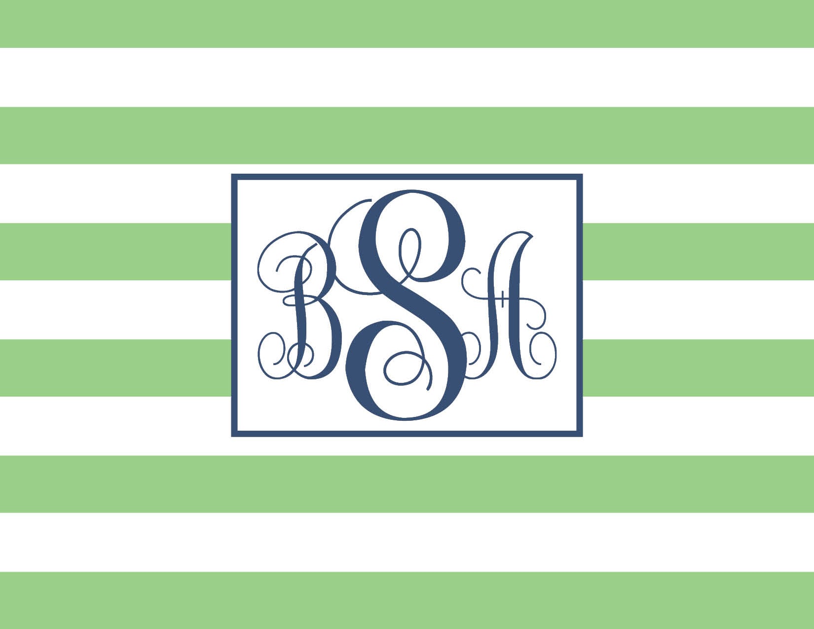 Nautical Stripes A2 Folded Note