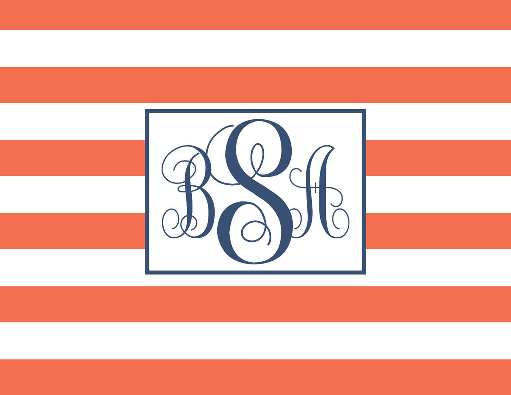 Nautical Stripes A2 Folded Note