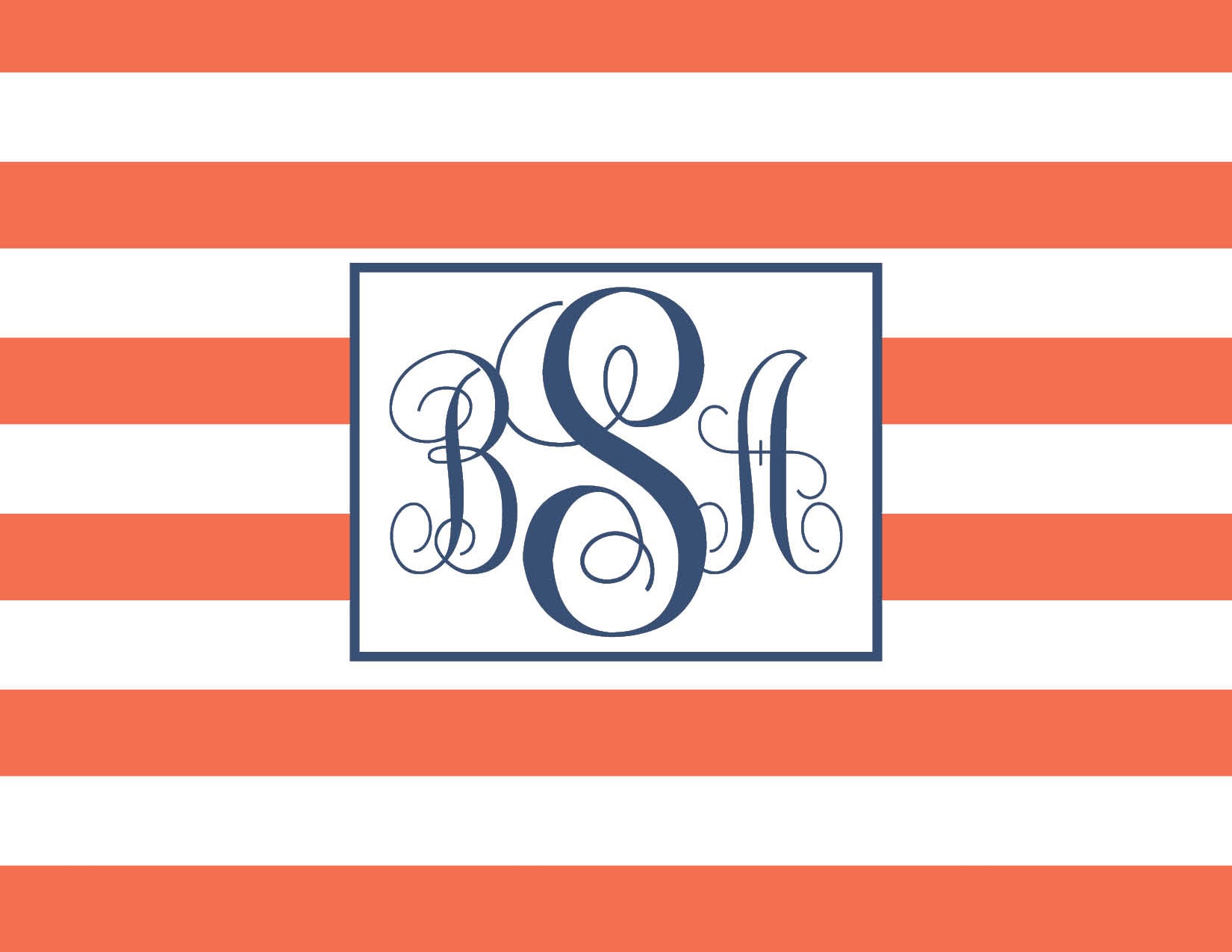 Nautical Stripes A2 Folded Note