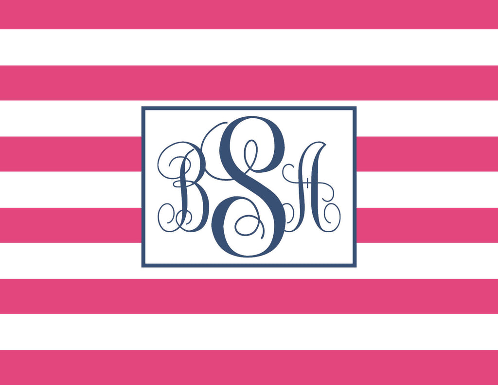 Nautical Stripes A2 Folded Note