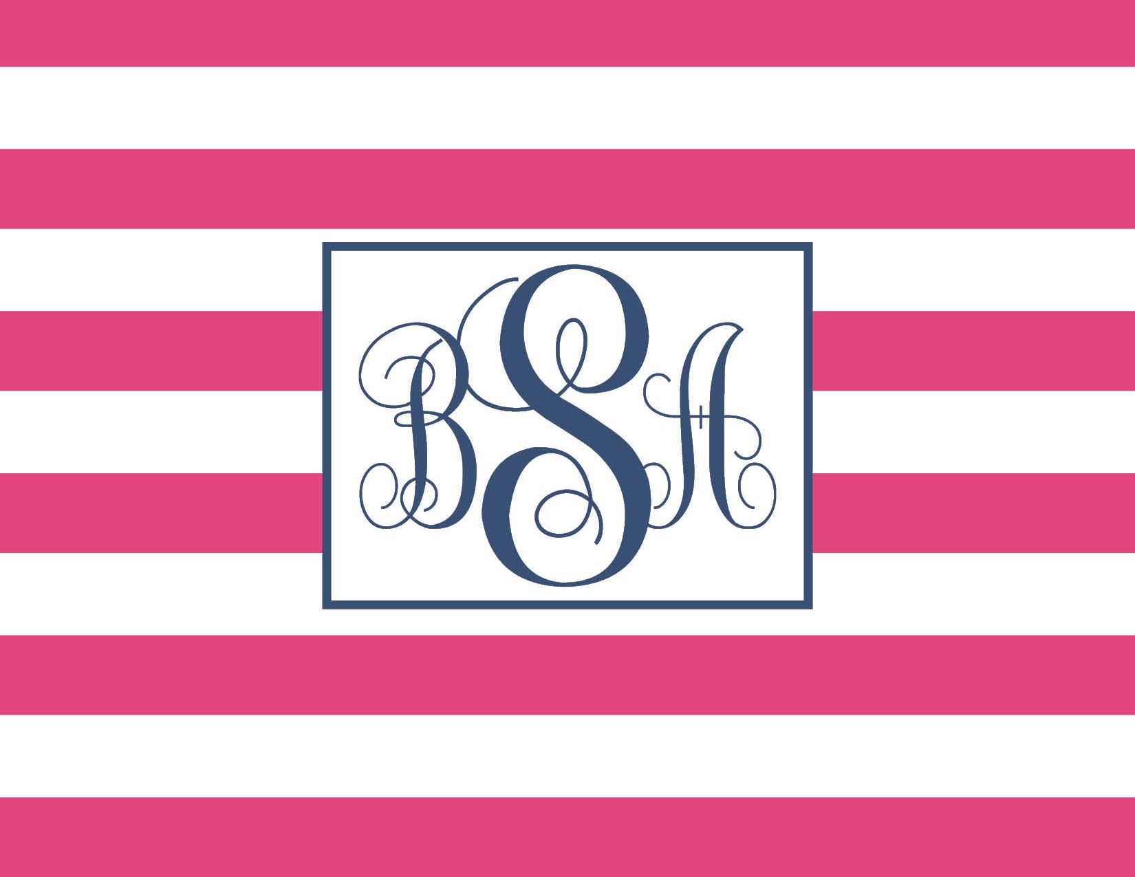 Nautical Stripes A2 Folded Note