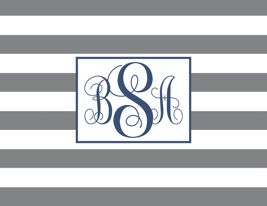 Nautical Stripes A2 Folded Note