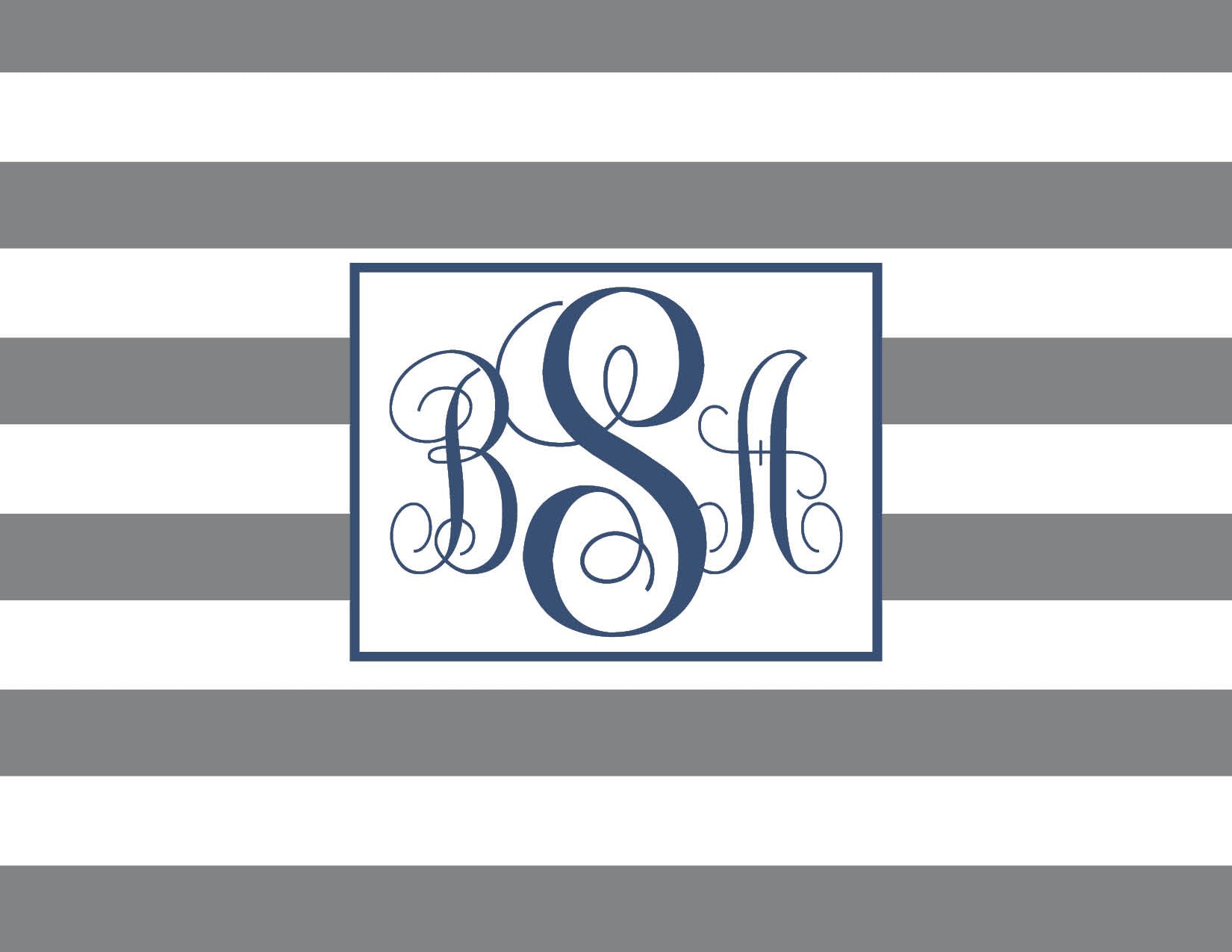 Nautical Stripes A2 Folded Note