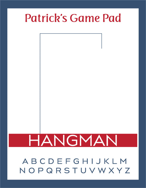 Bold Color Game Pad - Hangman