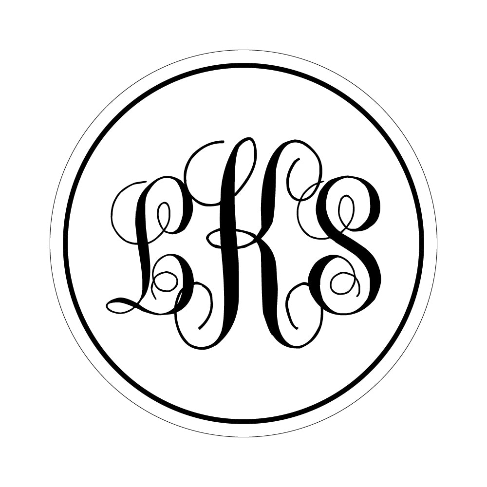 Hampton Monogram Acrylic Coasters Set of Four