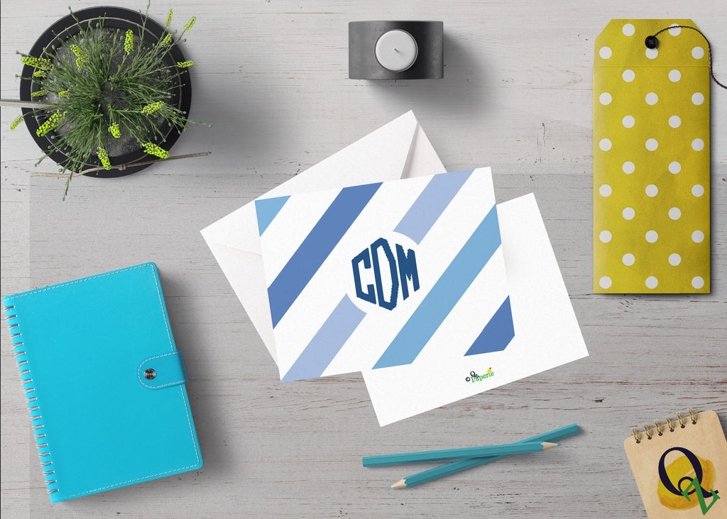 Bold Stripes A2 Folded Note