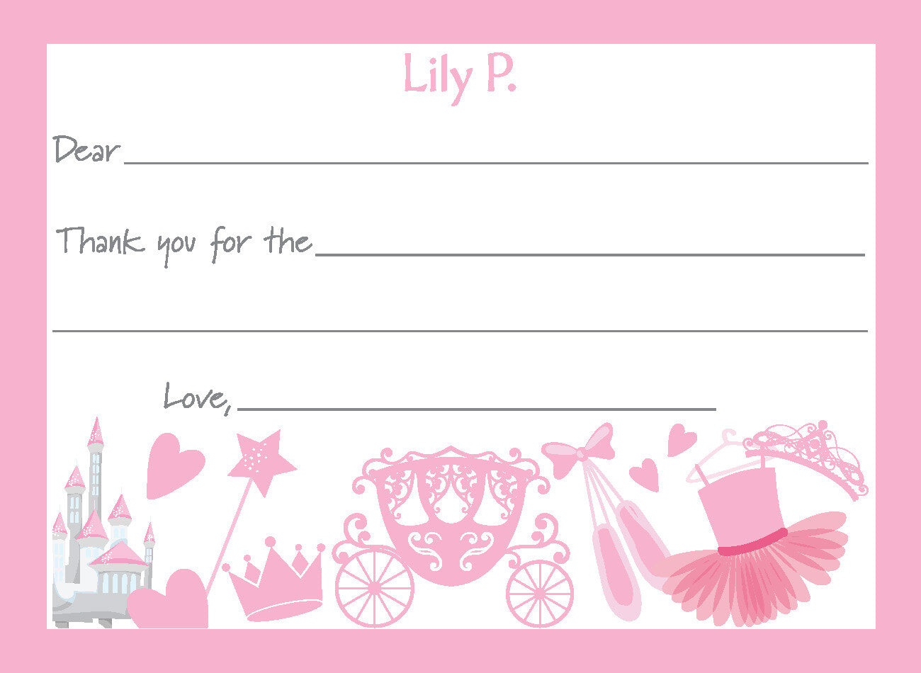 Custom Princess A6 Fill-in Flat Notes