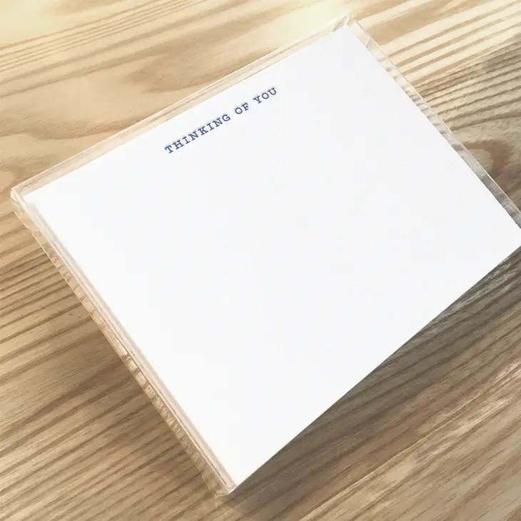 Thinking Of You - Elegant Letterpress Flat Note Set