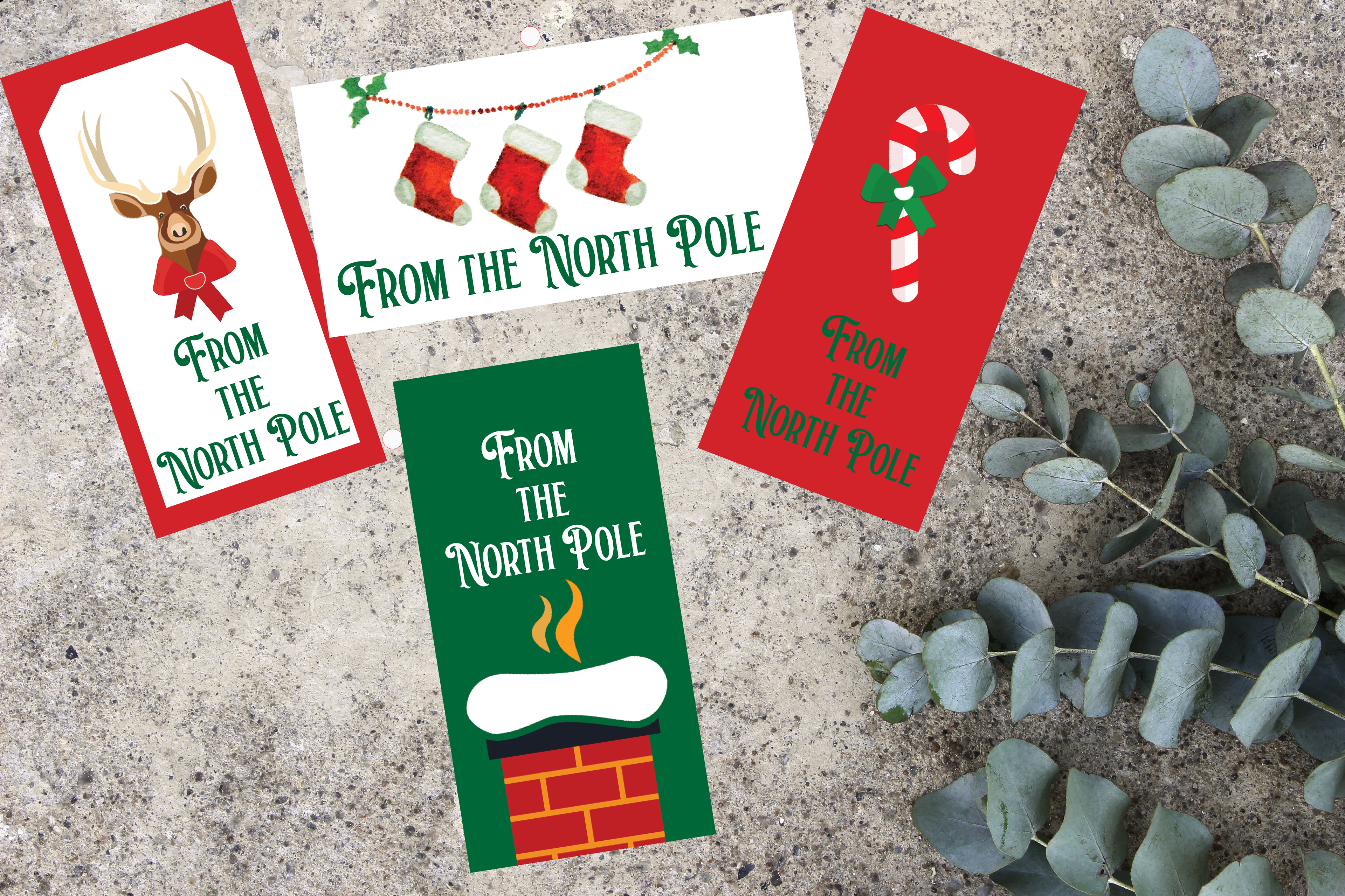 North Pole Gift Tags - Set of 24