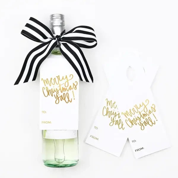 Wine Tags | Merry Christmas Y'all | A Wine & Spirits Gift Kit