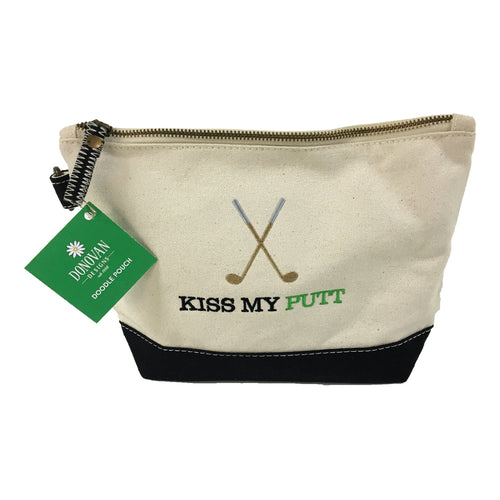 "Kiss My Putt" Embroidered Cosmetic Bag