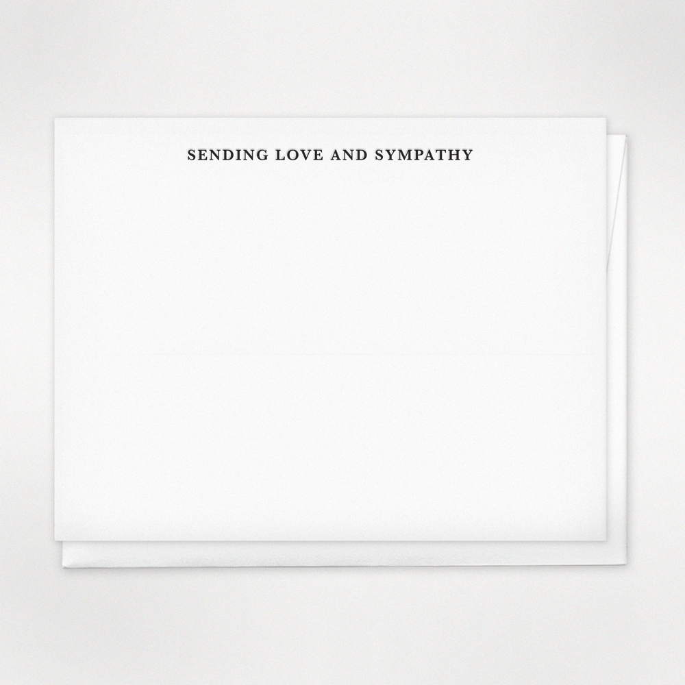 Sending Love and Sympathy | Get Well| Loss | Letterpress Boxed Note Sets