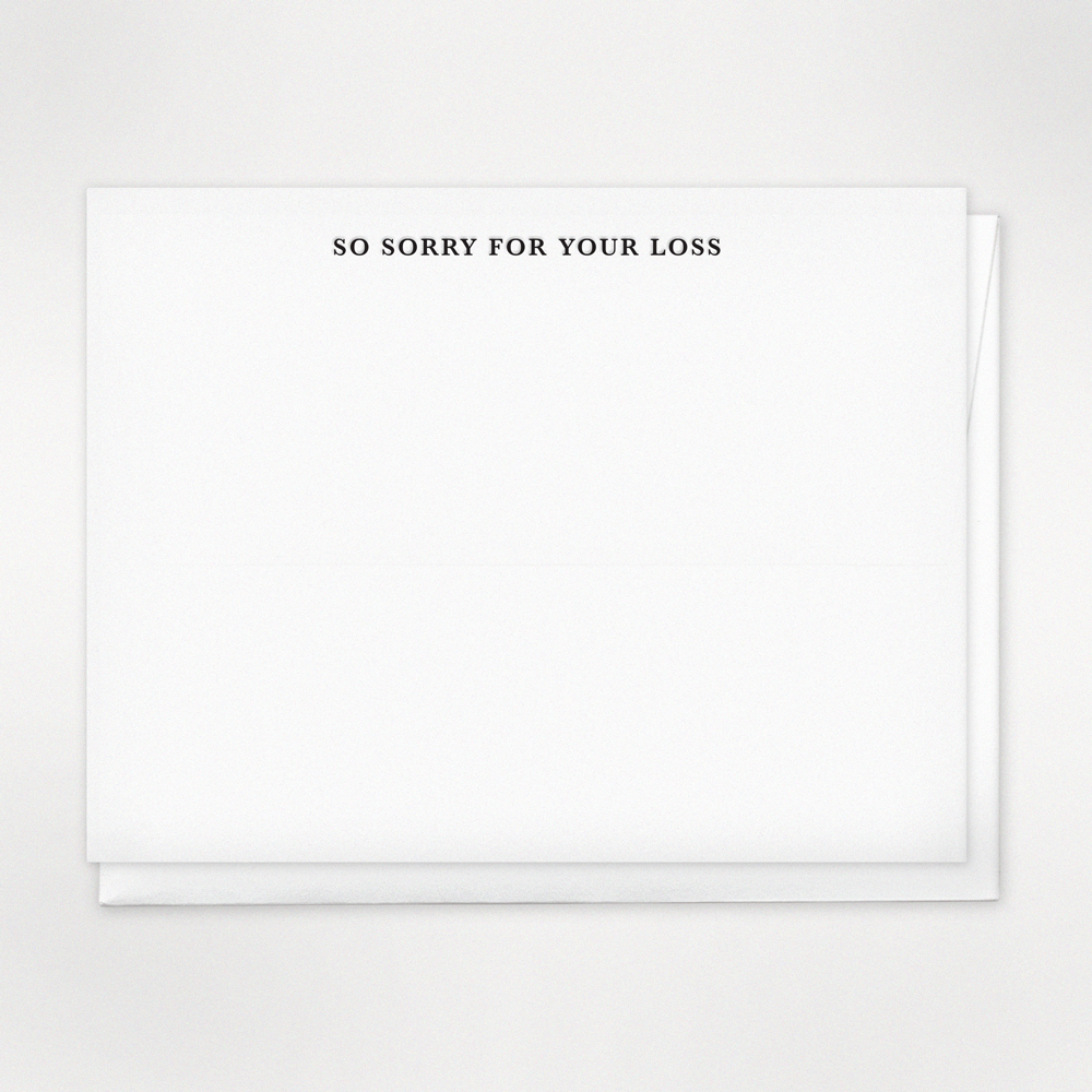 Sorry For Your Loss - Letterpress Boxed Note Sets