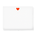 Neon Red Heart - Letterpress Boxed Note Sets