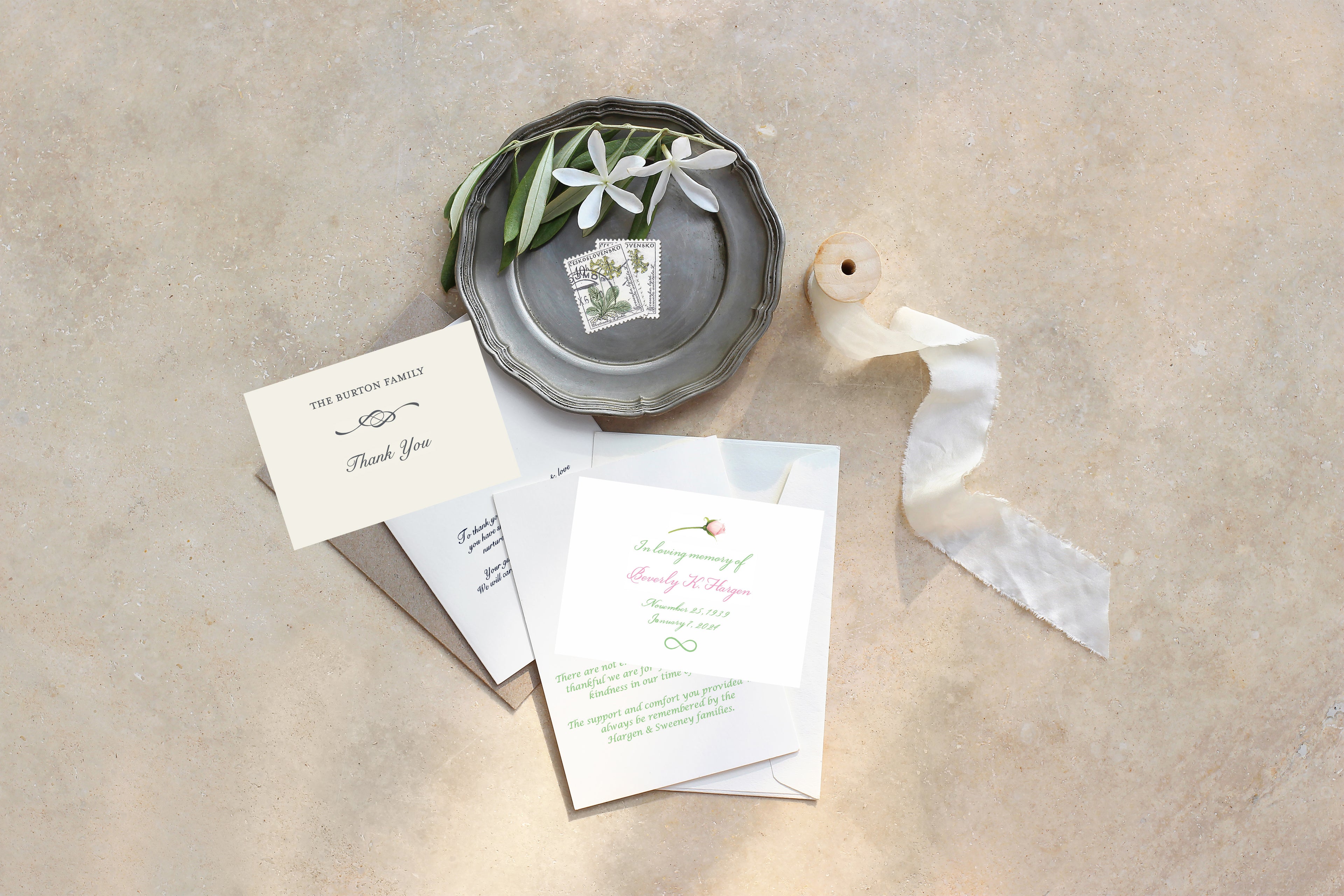 Bespoke Family Gratitude Notes after Loss