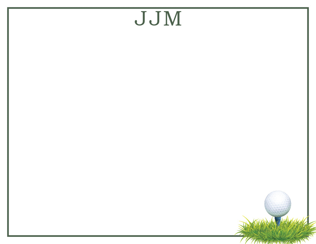 Watercolor Golf Tee Flat Note A6