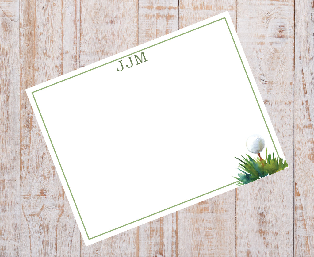 Watercolor Golf Tee Flat Note A6