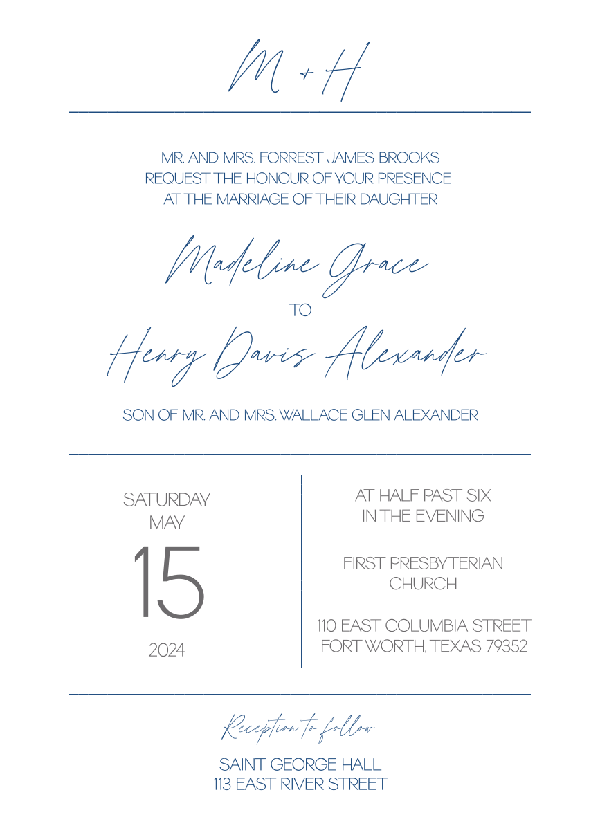 Custom A7 Invitation