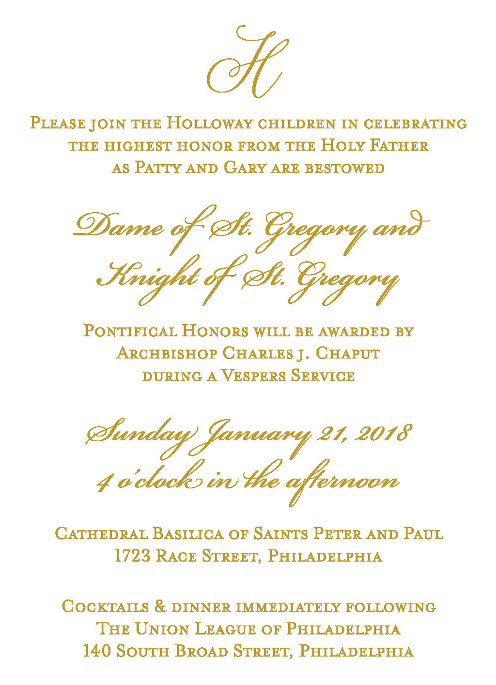 Custom A7 Invitation