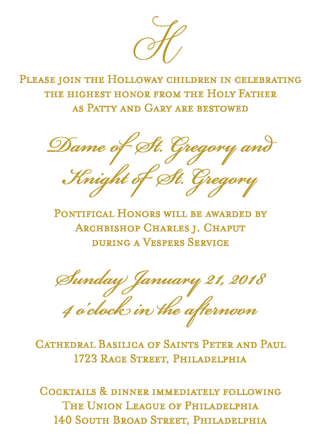 Custom A7 Invitation