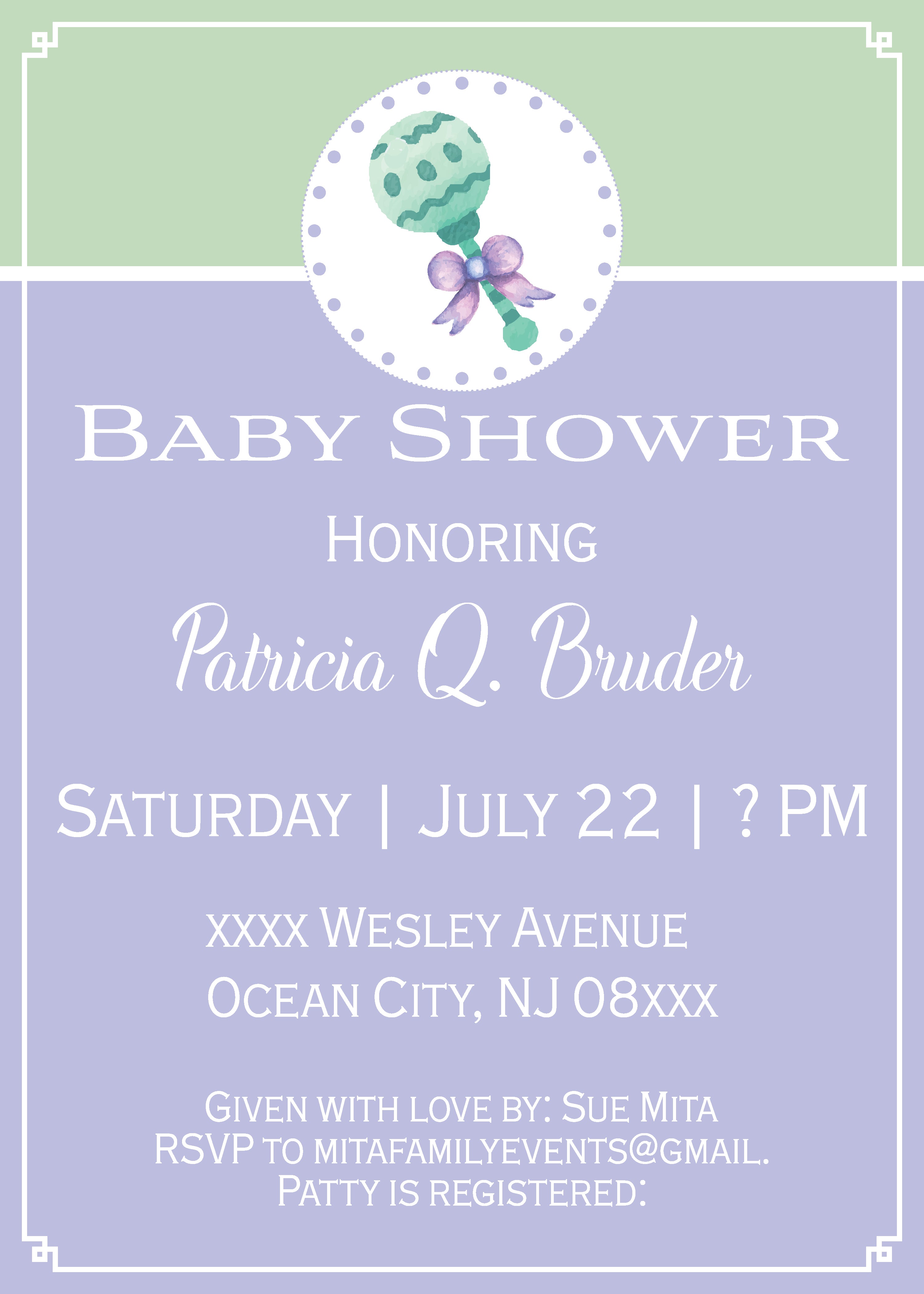 Custom A7 Invitation