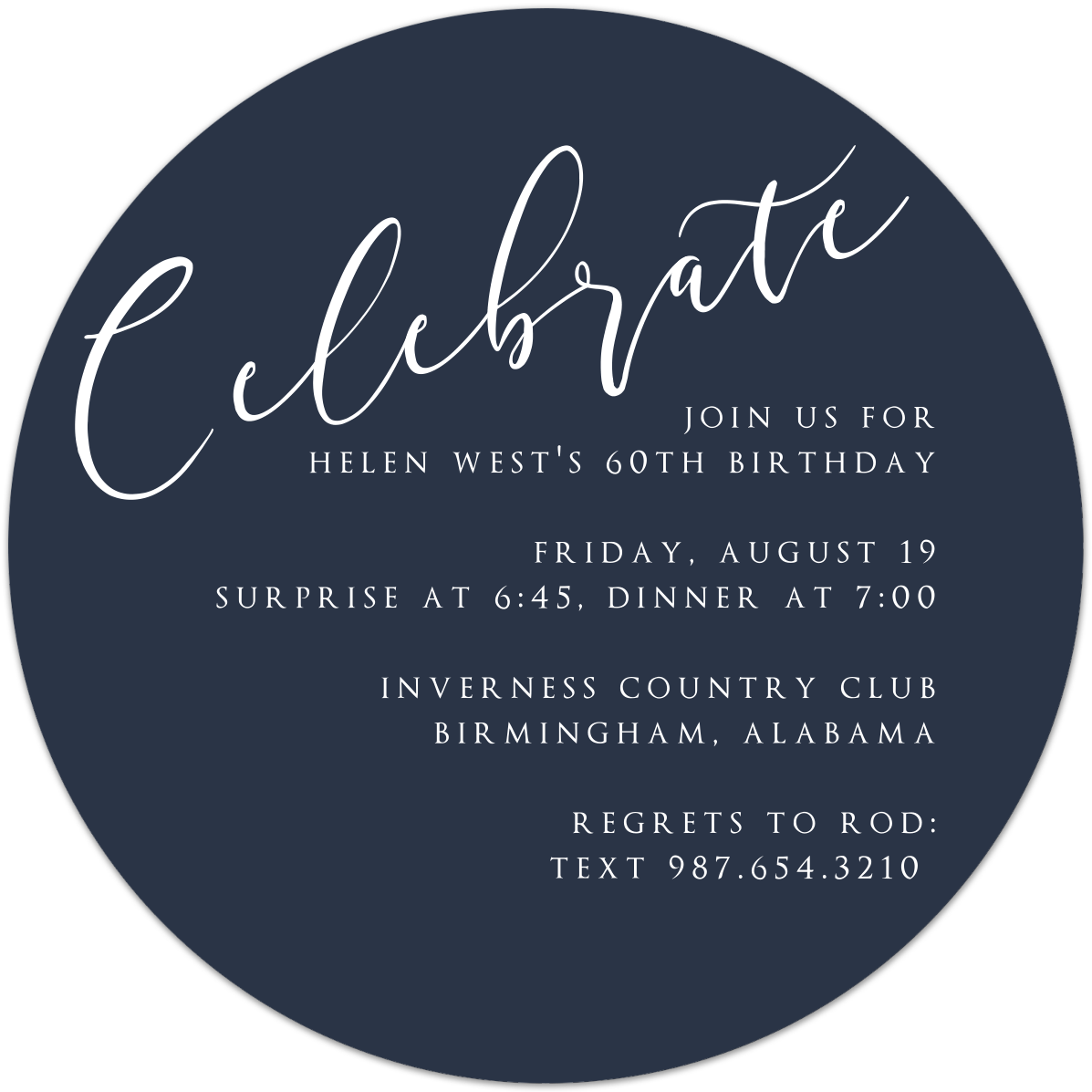 Custom A7 Invitation