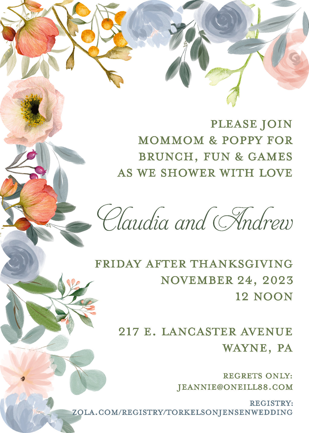 Custom A7 Invitation