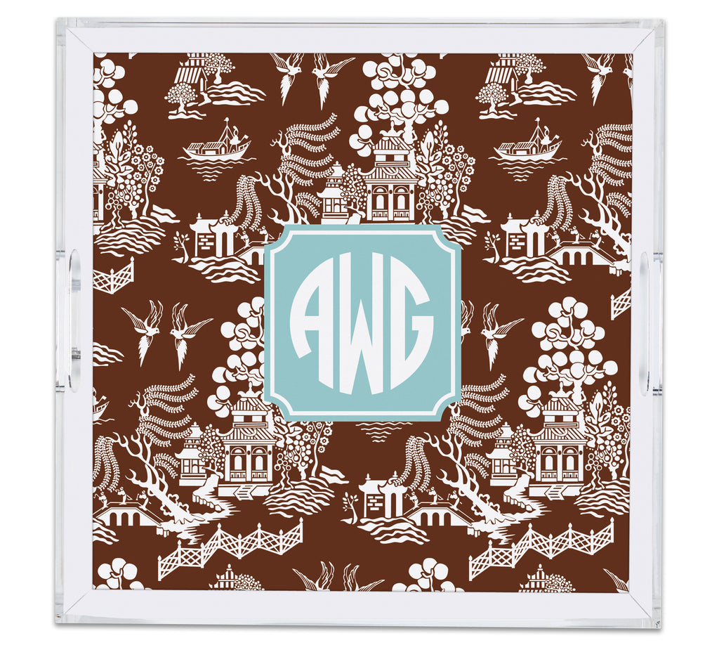 Square Large Acrylic Tray with Full Color Insert