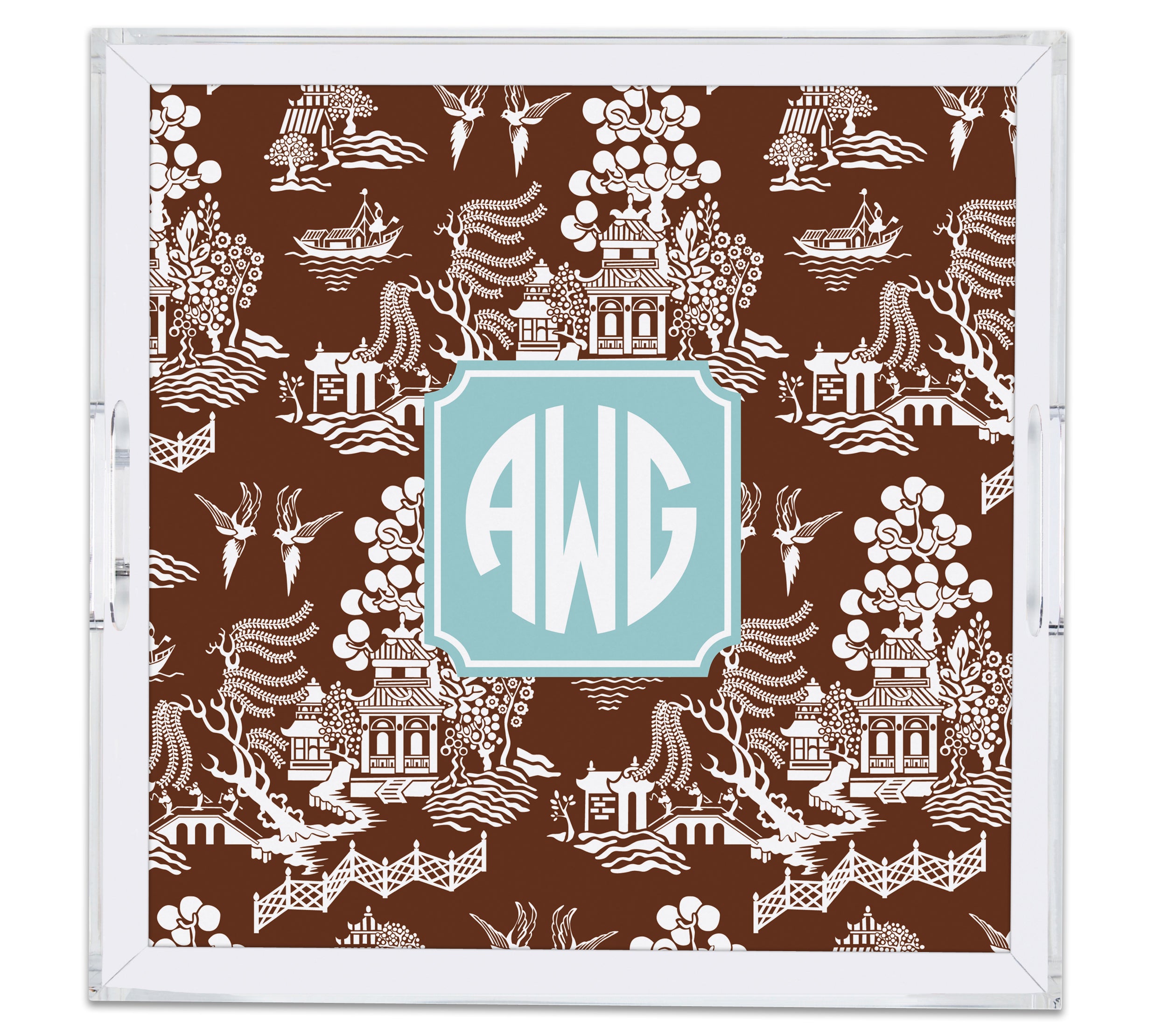 Square Large Acrylic Tray with Full Color Insert