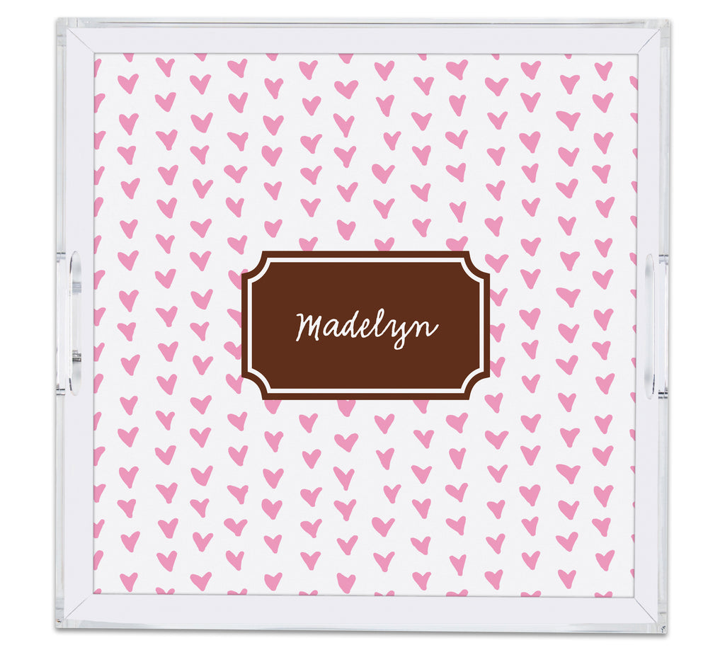 Square Large Acrylic Tray with Full Color Insert