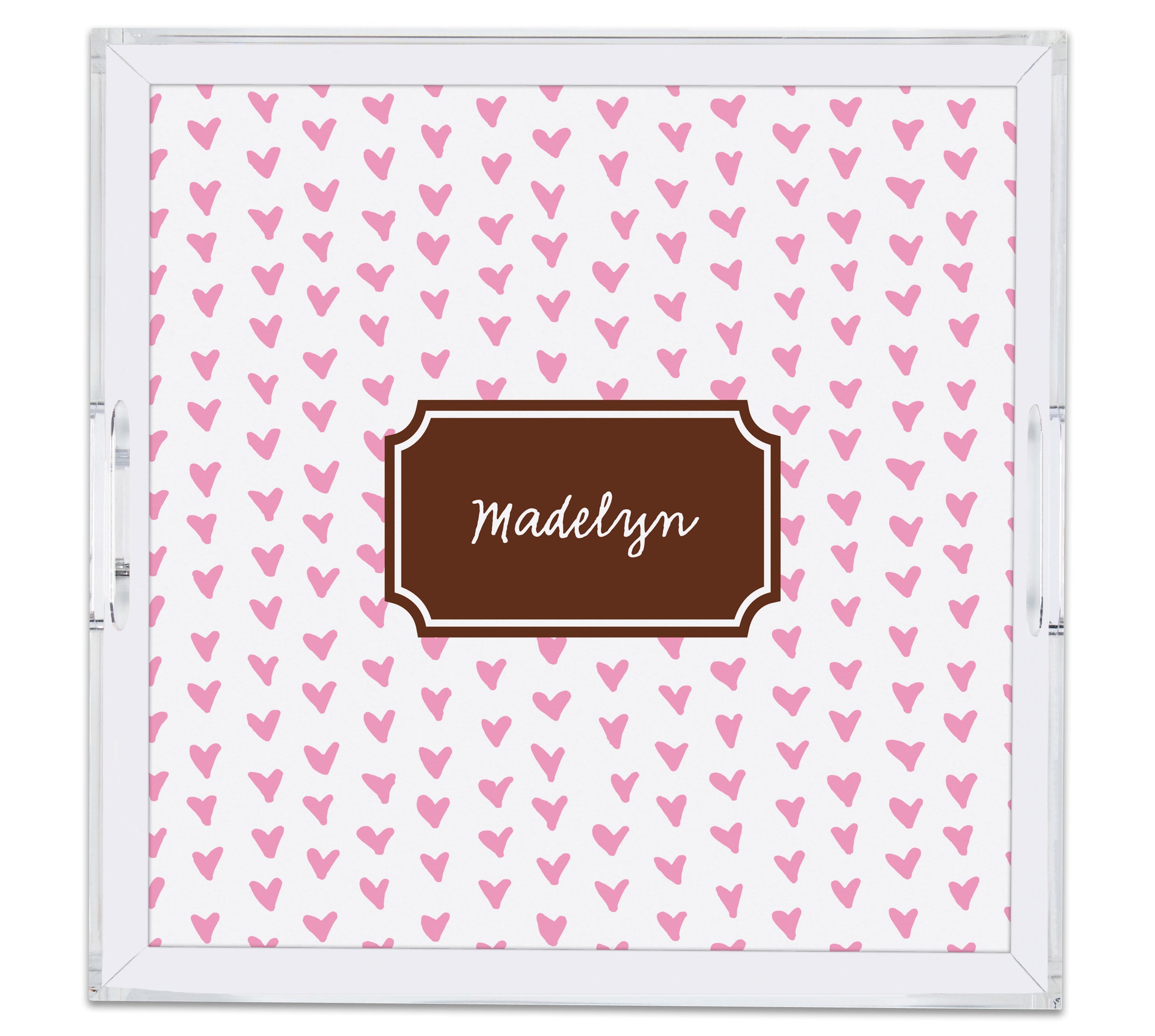 Square Large Acrylic Tray with Full Color Insert