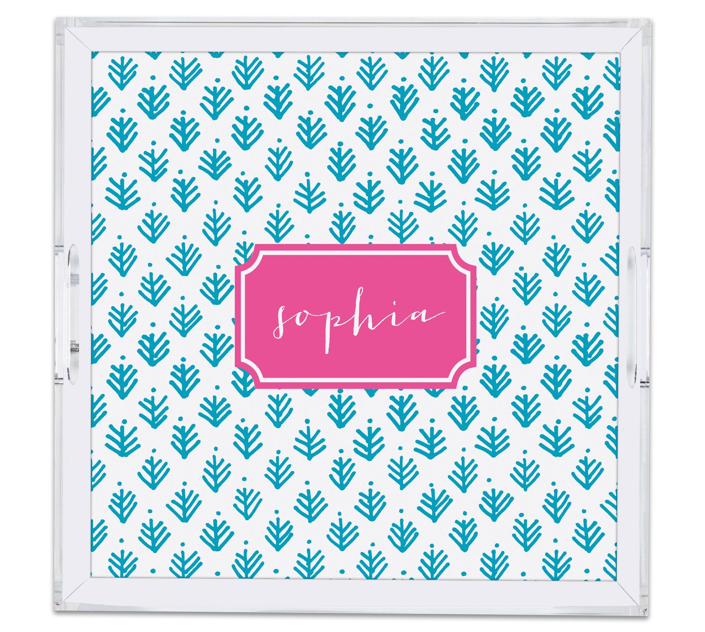 Square Large Acrylic Tray with Full Color Insert