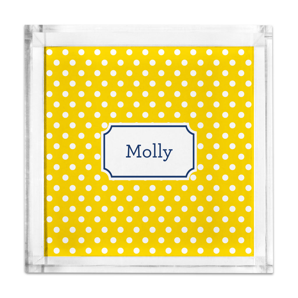 Square Petite Acrylic Tray with Full Color Insert