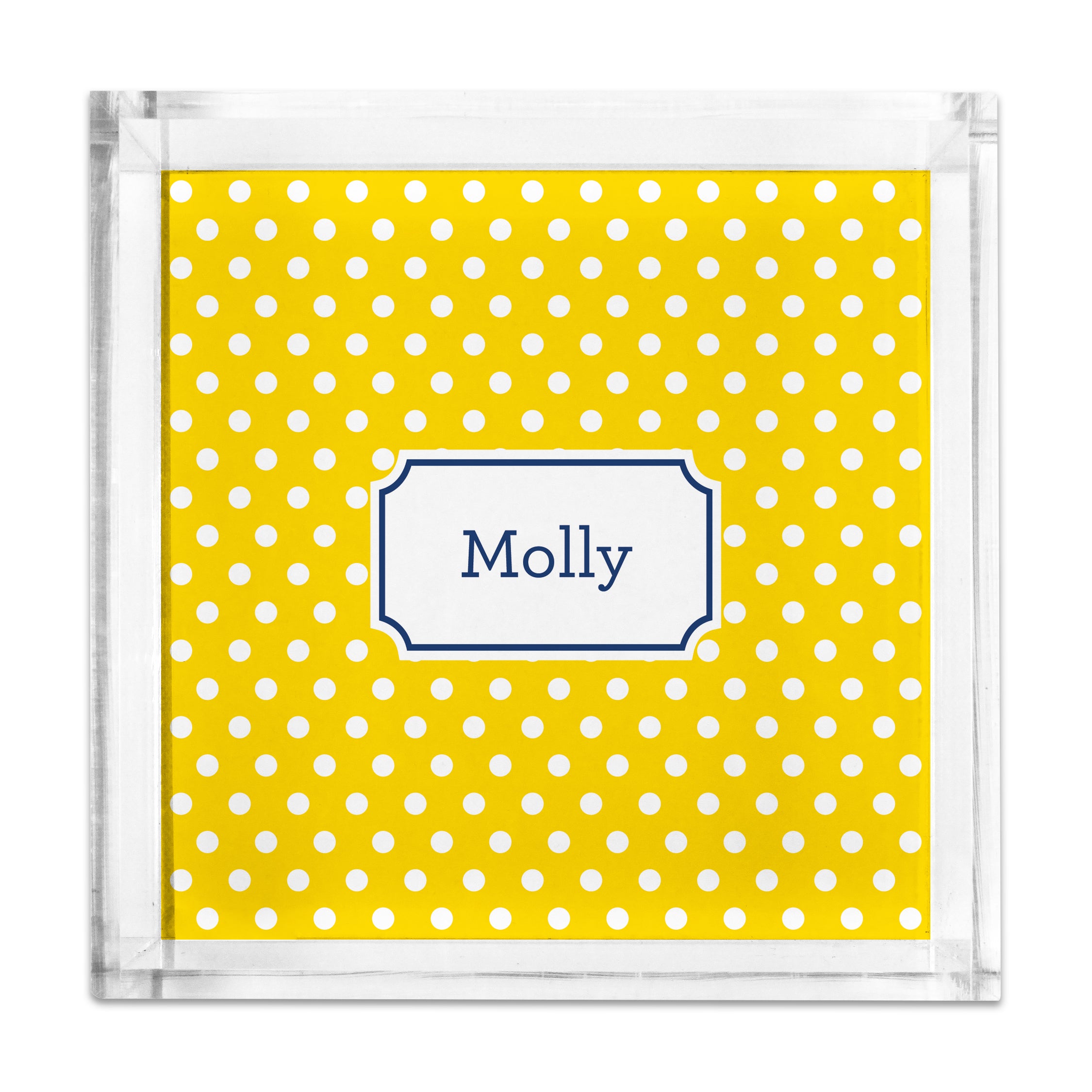 Square Petite Acrylic Tray with Full Color Insert