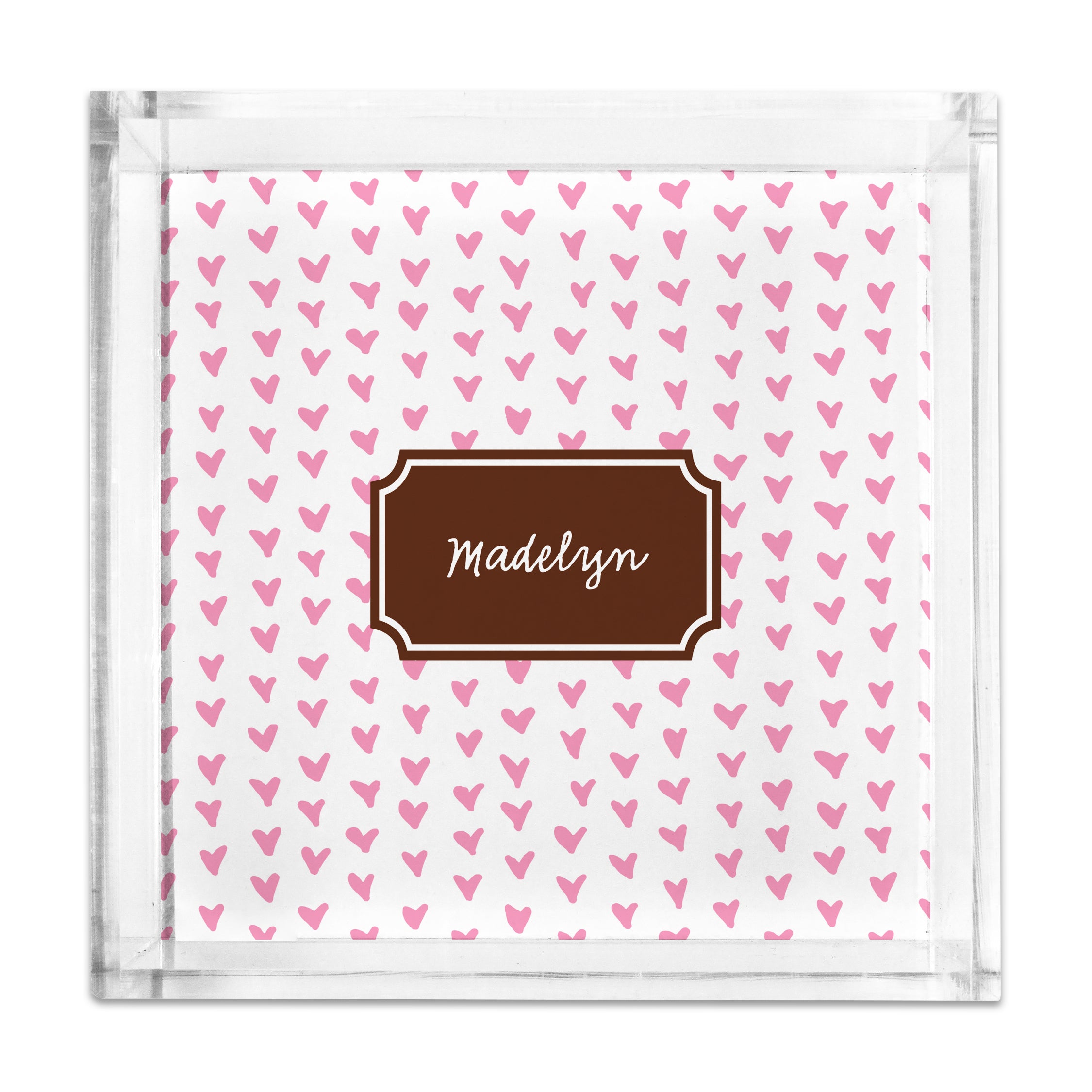 Square Petite Acrylic Tray with Full Color Insert