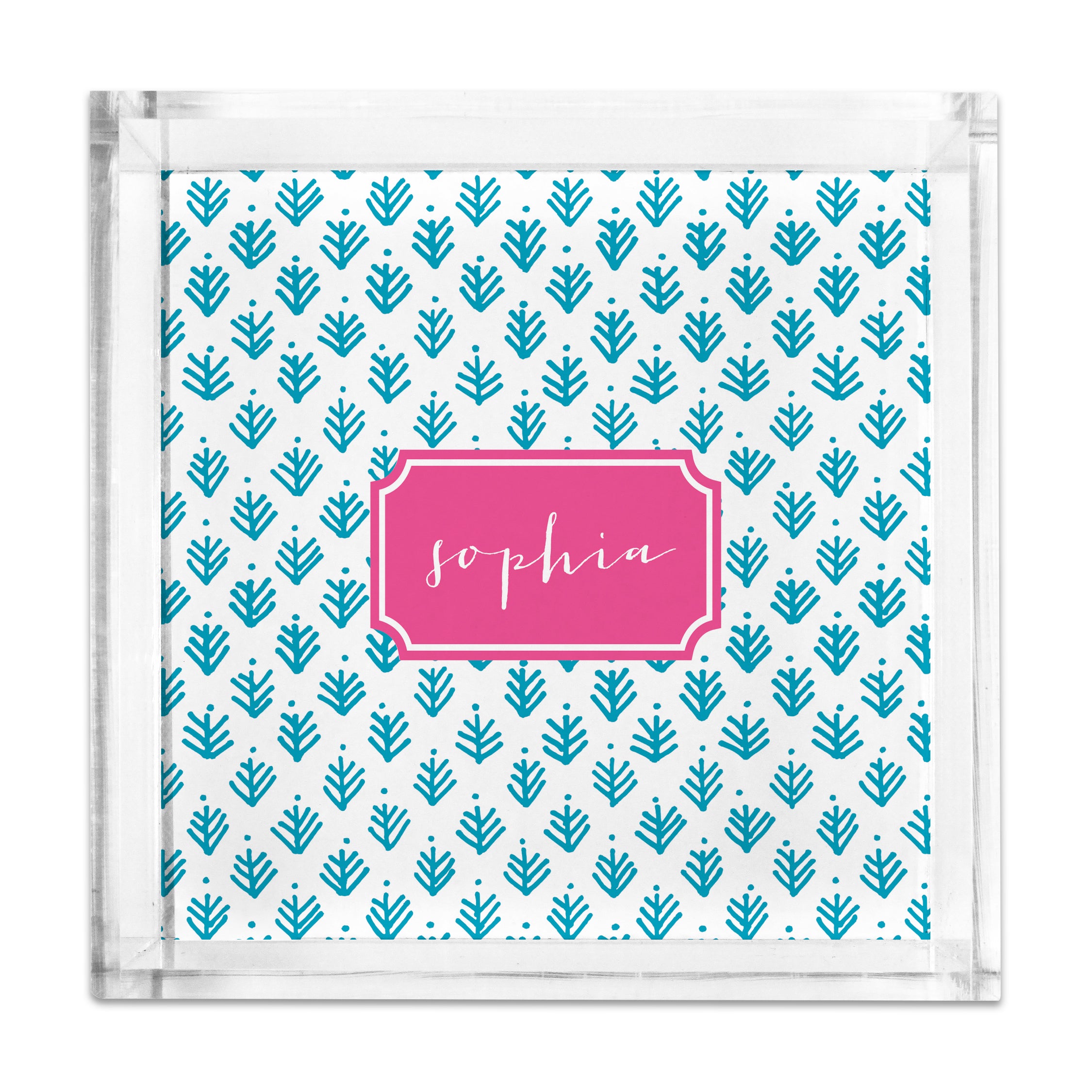 Square Petite Acrylic Tray with Full Color Insert