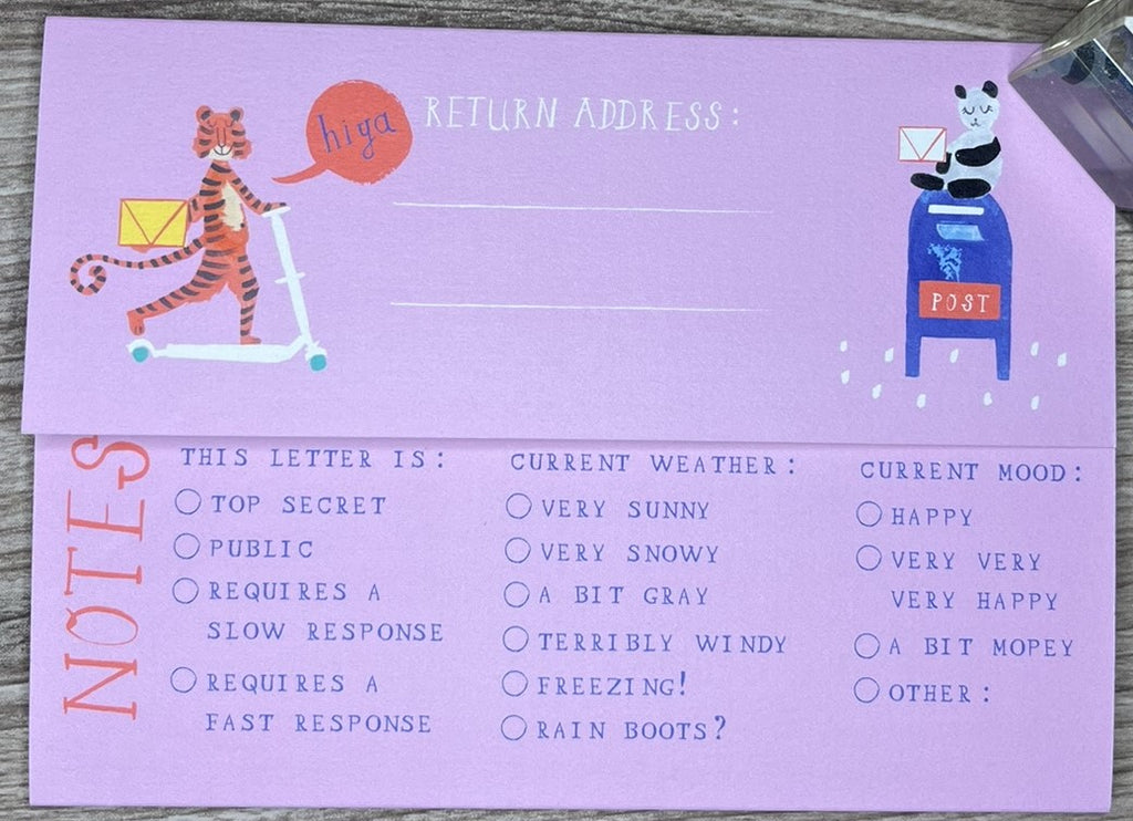 Animal Menagerie Stationery Kit | Children Stationery