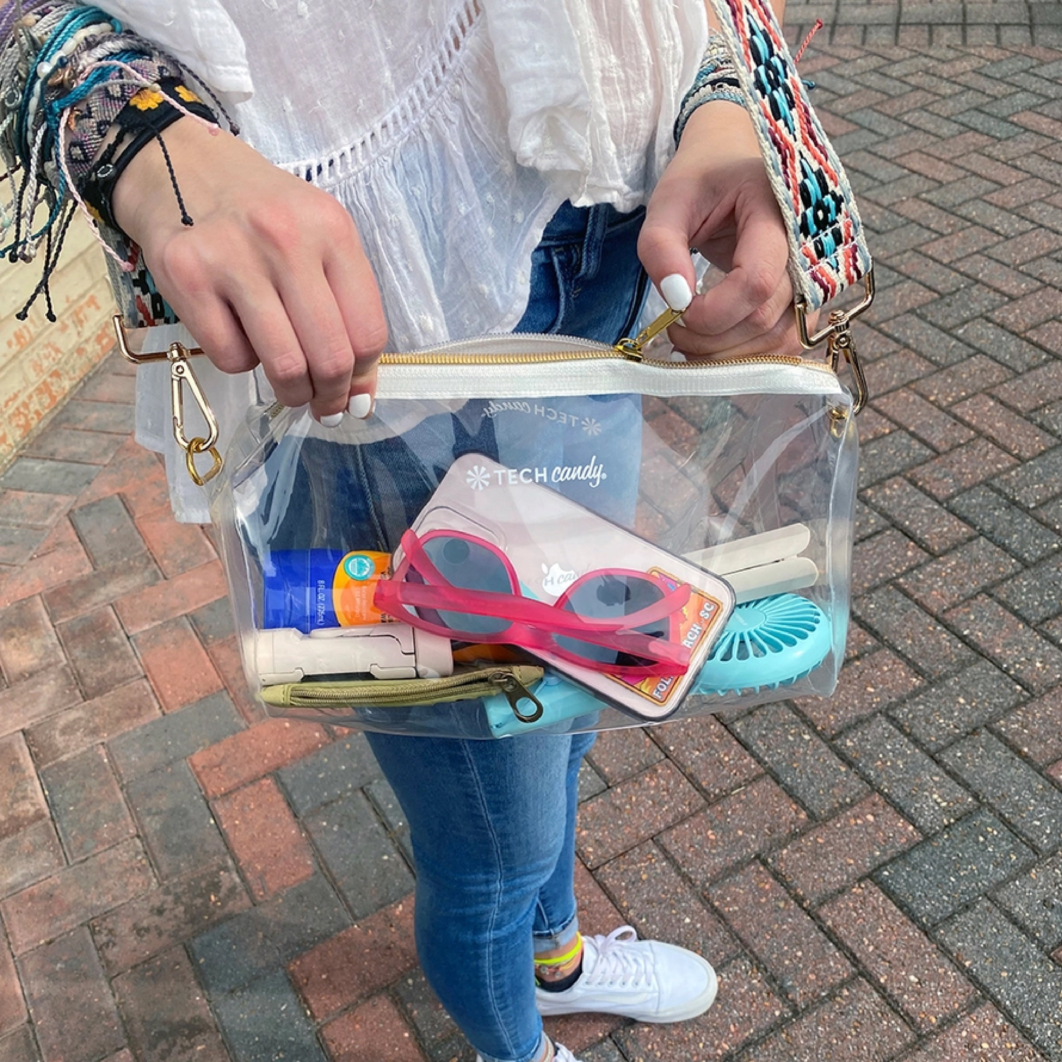 Clear Stadium Bag + Guitar Strap | Can be Monogrammed