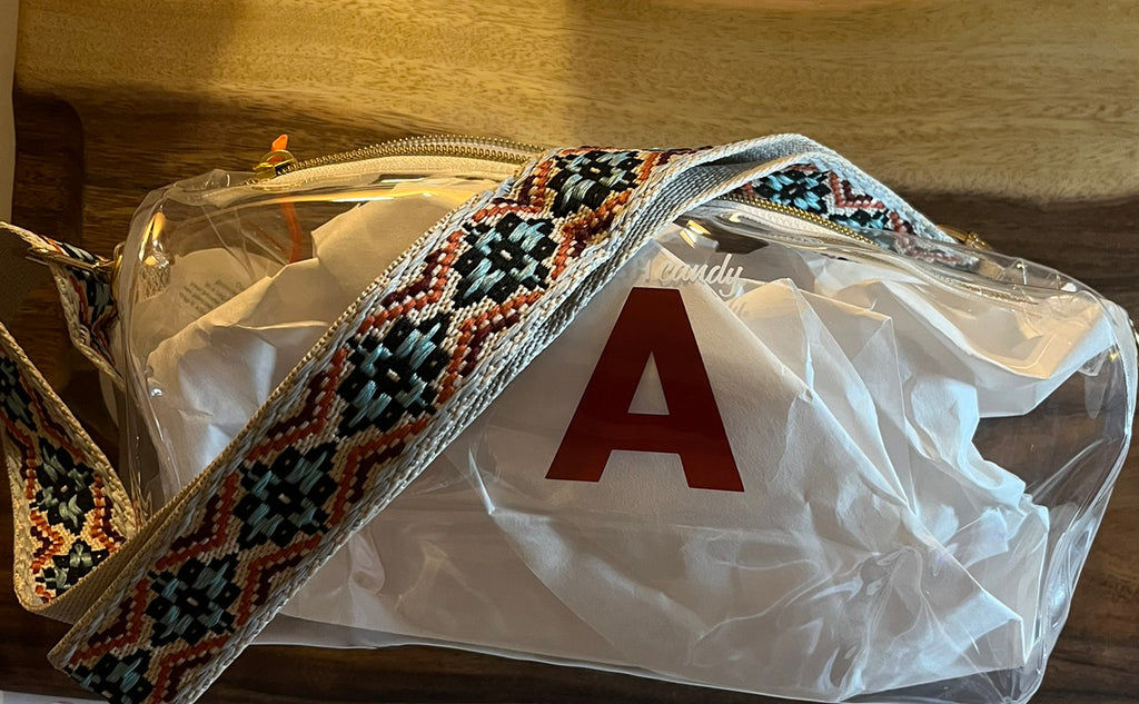 Clear Stadium Bag + Guitar Strap | No Monogram