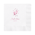 Tiny Footprints Cocktail Napkin - Baby Shower Beverage Napkin