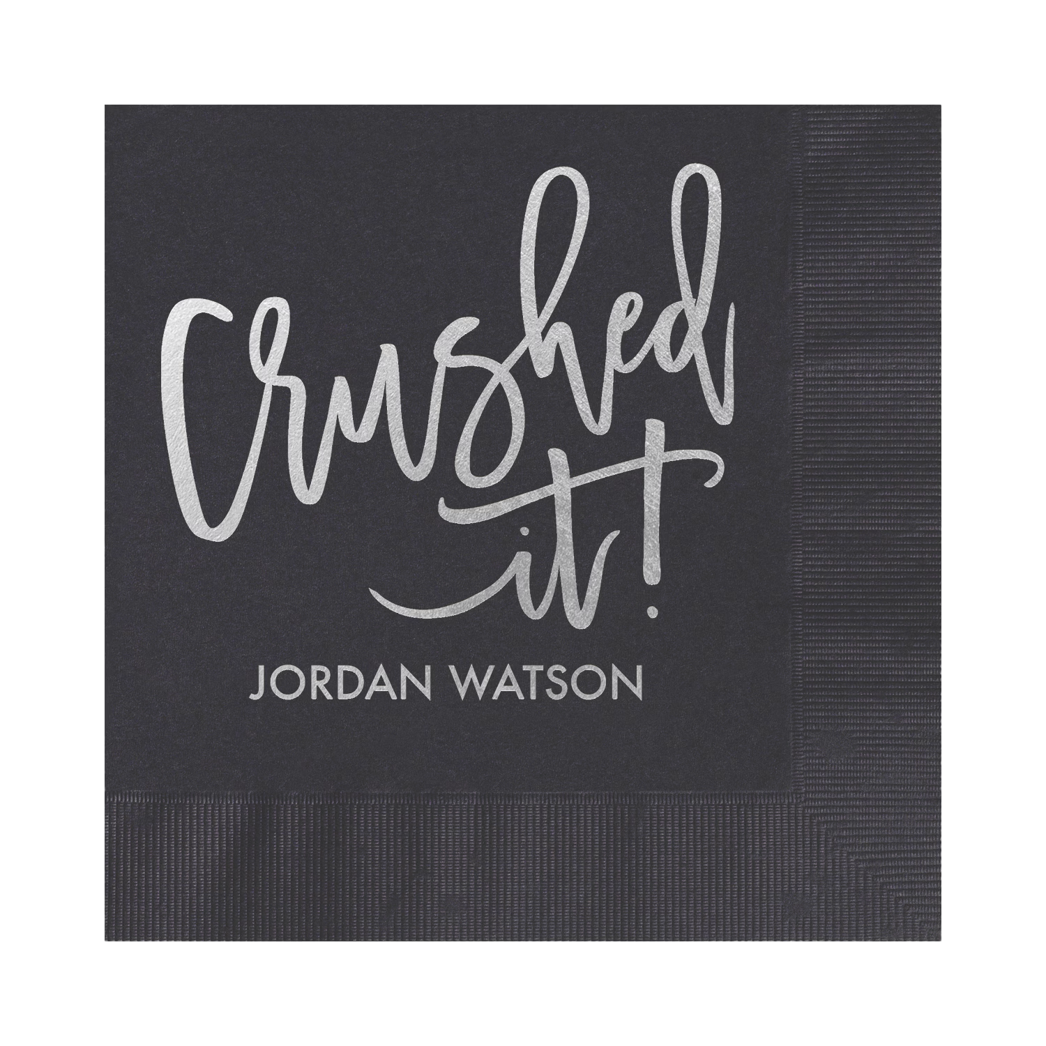 Crushed It Grad Cocktail Napkin | Graduation Beverage Napkin