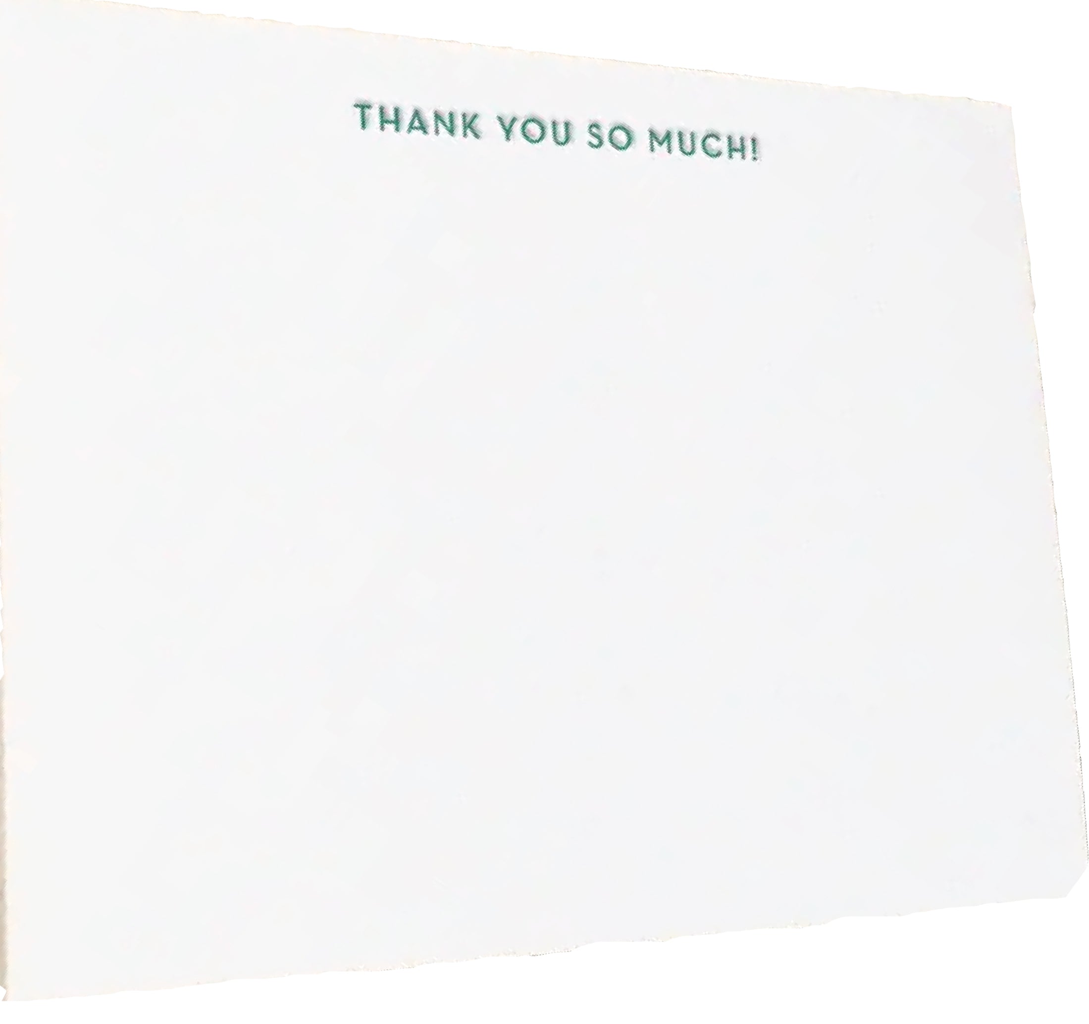 Thank You So Much Green | Letterpress Boxed Note Sets