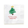 Festive Christmas Tree Cocktail Napkin | Printed