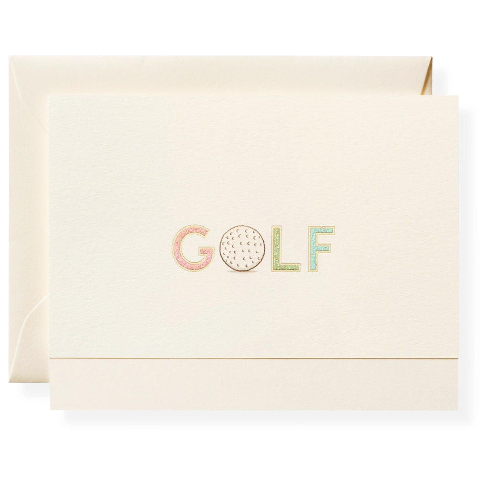 Hand Embellished Golf Note Card Box