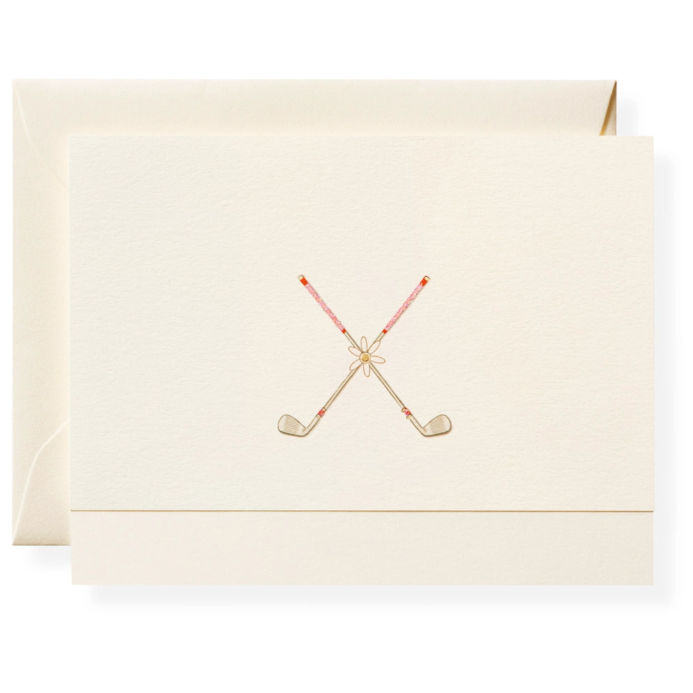 Hand Embellished Golf Note Card Box