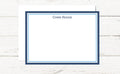 Navy & Carolina Thin Ruled A6 Flat Note