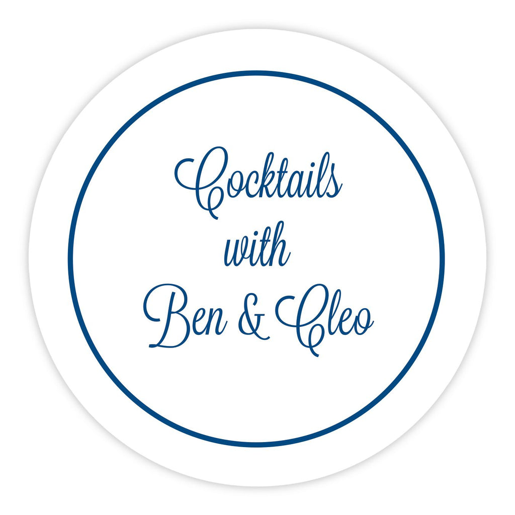 100 Letterpress Party Coasters in Elegant Holder