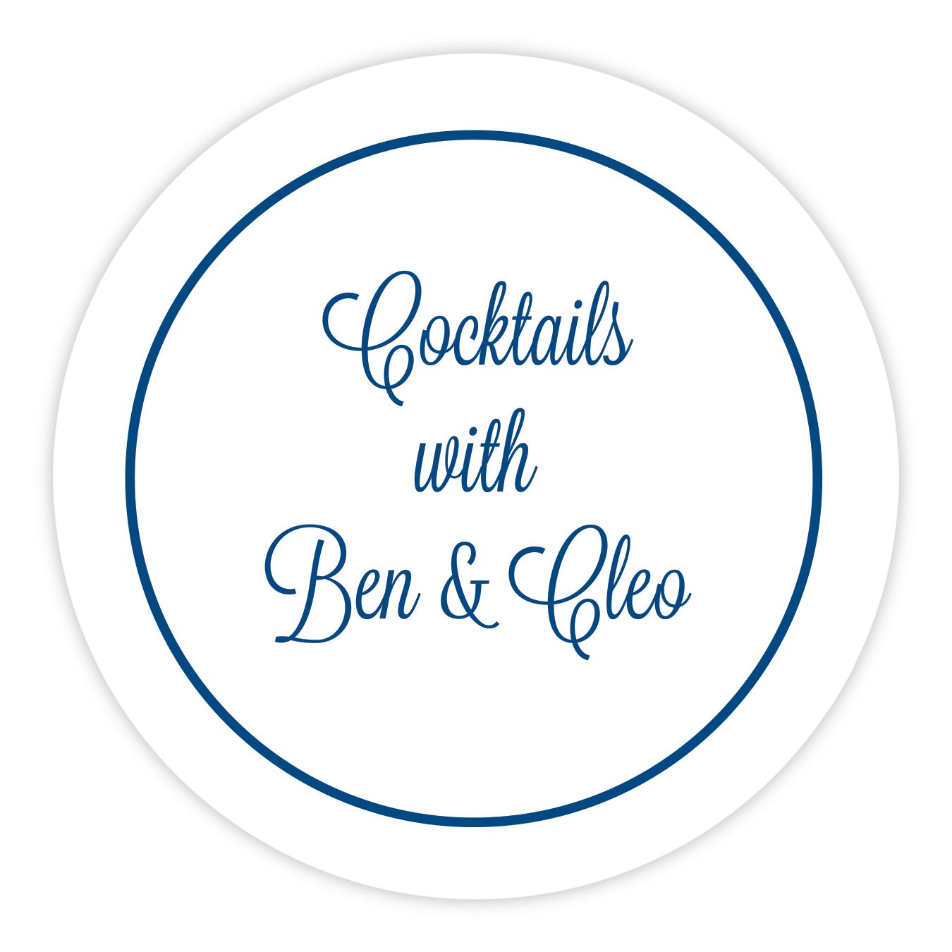 100 Letterpress Party Coasters in Elegant Holder