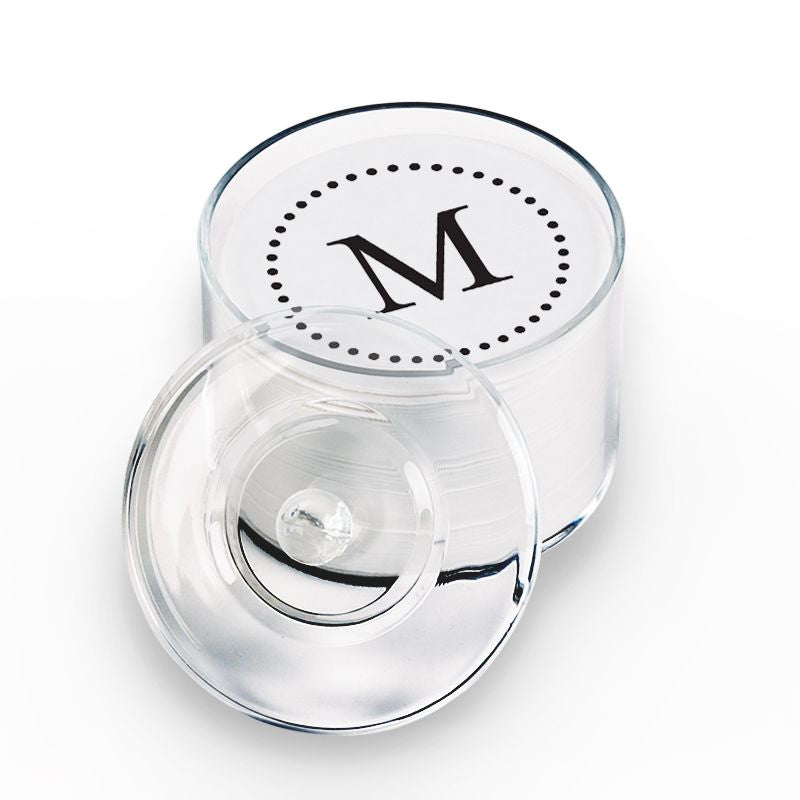 100 Letterpress Party Coasters in Elegant Holder